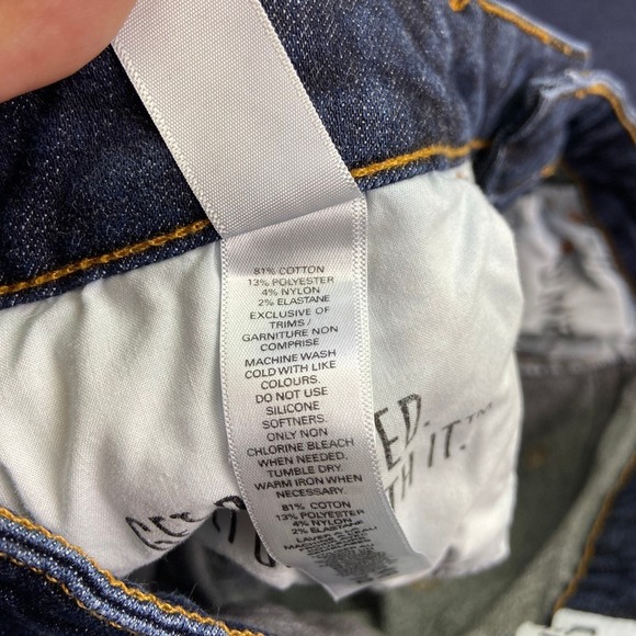 DU/ER Duer Jeans Womens  34x32 Blue Fireside Denim Mid Rise Slim Straight - Picture 15 of 16